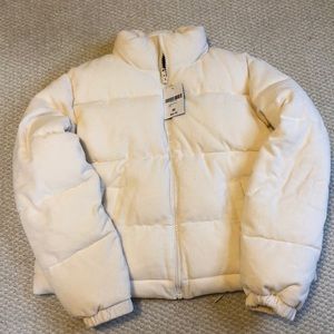 forever 21 white puffer jacket
